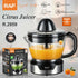 Electric Citrus Juicer with 700ml Capacity, Effortless Orange and Lemon Squeezing, Compact Countertop Design with Pour Spout and Handle for Fresh Homemade Juice in Any Kitchen (Transparent)
