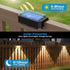 Solar Powered Outdoor Fence Light, Warm White Decorative Garden Rail Light with Auto On/Off, Easy Installation for Patio, Deck, and Yard Illumination (2PCS, WarmLight)