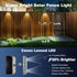 Solar Powered Outdoor Fence Light, Warm White Decorative Garden Rail Light with Auto On/Off, Easy Installation for Patio, Deck, and Yard Illumination (2PCS, WarmLight)