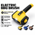 Electric BBQ Grill Cleaning Brush 3000mAh Rechargeable LED Scrubber Yellow