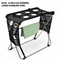 Foldable Pet Grooming Table with Stainless Steel Frame and Breathable Mesh Surface for Bathing Nail Trimming Hair Drying Ear Cleaning and Daily Coat Care at Home or Outdoors (6 Hole Black (Large))