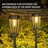 Solar Powered Hexagonal Tungsten Pathway Lights with Warm White Glow, Automatic On/Off, Weatherproof Spike Design for Garden, Lawn, Walkway, and Patio Decorative Illumination (2PCS)