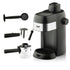 Compact 3.5Bar Semi-Automatic Espresso Machine with Steam Milk Frother for Home, Office, and Small Kitchen Use (Black)