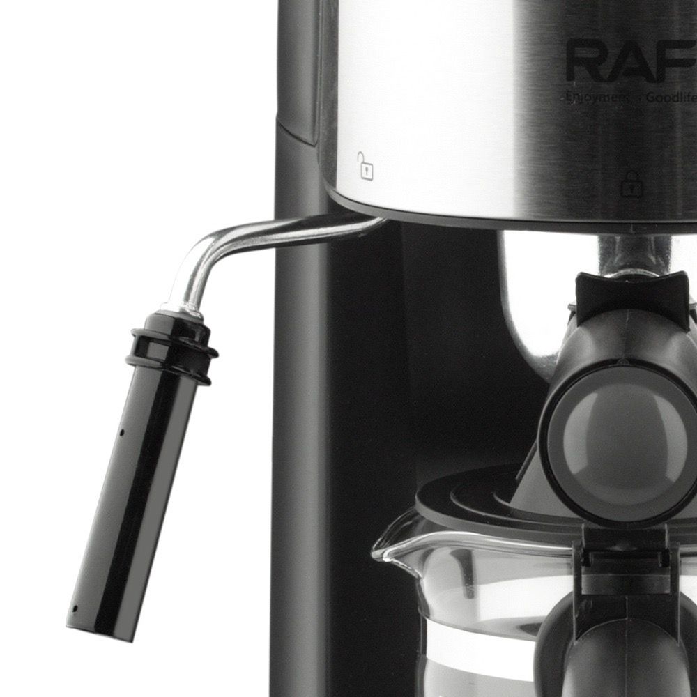 Compact 3.5Bar Semi-Automatic Espresso Machine with Steam Milk Frother for Home, Office, and Small Kitchen Use (Black)