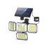 Brighten your outdoors with this four-head solar motion sensor wall light, featuring 333 super-bright LEDs, adjustable panels, and a separate solar panel for flexible installation. Perfect for front doors, garages, patios, and pathways, it delivers powerf