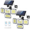 Brighten your outdoors with this four-head solar motion sensor wall light, featuring 333 super-bright LEDs, adjustable panels, and a separate solar panel for flexible installation. Perfect for front doors, garages, patios, and pathways, it delivers powerf