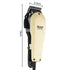 Professional Plug-In Electric Hair Clipper with Stainless Steel Blade for Barbershop and Home Self-Grooming, Trimming, Fading, and Engraving (Beige)
