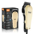 Professional Plug-In Electric Hair Clipper with Stainless Steel Blade for Barbershop and Home Self-Grooming, Trimming, Fading, and Engraving (Beige)