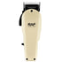 Professional Plug-In Electric Hair Clipper with Stainless Steel Blade for Barbershop and Home Self-Grooming, Trimming, Fading, and Engraving (Beige)