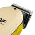 Professional Plug-In Electric Hair Clipper with Stainless Steel Blade for Barbershop and Home Self-Grooming, Trimming, Fading, and Engraving (Beige)