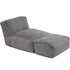 Ergonomic Bean Bag Chaise Lounger with Vertical Plush Fabric and High-Density Foam for Living Room Reading, Napping, and TV Watching (Beige)