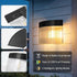 Solar Powered Outdoor Wall Lamp with Radar Motion Sensor, Dual Installation as Wall Mount or Ground Spike, Rechargeable Garden Path Light, Warm White Glow for Patio, Lawn, and Entryway Illumination (White Light, 4PCS)