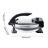 Versatile Electric Crepe Maker and Pancake Machine with Non-Stick Heating Plates, Stainless Steel Body, and Adjustable Temperature Control for Home Kitchen Cooking of Pizzas, Tortillas, and More (Silver)