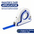 Painters Masking Tape Dispenser Handheld Tape Applicator Tool for Wall Edge Trim Door Frame Window Border Painting Preparation Quick Straight Tape Laying (Grout Tool + 5 Rolls Red Masking Tape)