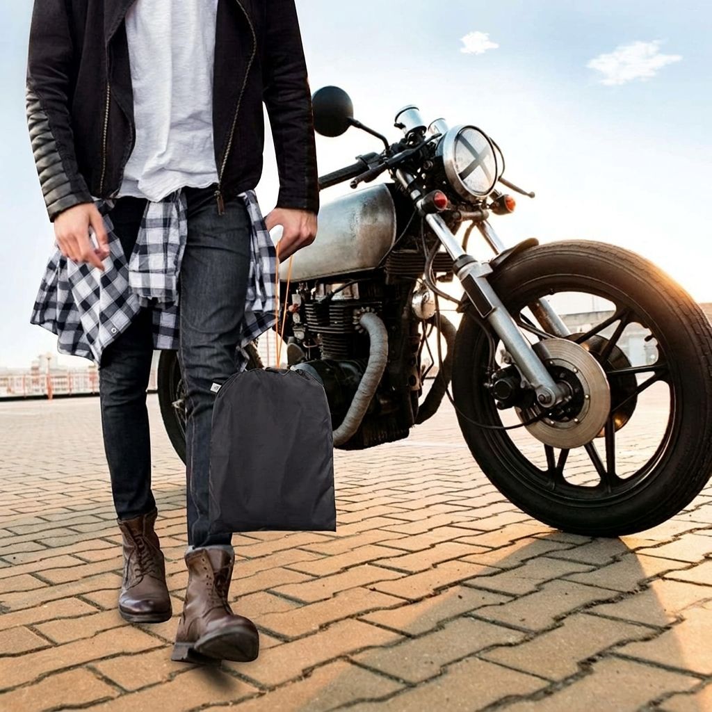 Ultimate All-Weather Motorcycle & Scooter Cover – Heavy-Duty 420D Oxford Waterproof Protection with Reflective Strips, Anti-Theft Lock Holes, Windproof Buckles, and Convenient Carry Bag for Year-Round Outdoor Parking (3XL)