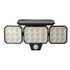 120-LED Solar Motion Sensor Outdoor Wall Light, 3 Adjustable Heads with 270° Coverage, 800 Lumens Super Bright, 3 Modes Security Lighting for Garage, Yard, Pathway and Fence (2PCS)