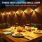 Solar Powered Triple-Sided Wall Light, 10-Pack Warm White, 5 Modes, Dusk-to-Dawn