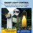 Solar Powered Triple-Sided Wall Light, 10-Pack Warm White, 5 Modes, Dusk-to-Dawn
