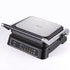 Two-in-One Electric Grill and Sandwich Maker with Interchangeable Non-Stick Plates, 180-Degree Flip-Open Design for Steaks, Paninis, Waffles, and Breakfast Favorites in Home Kitchens (Black)