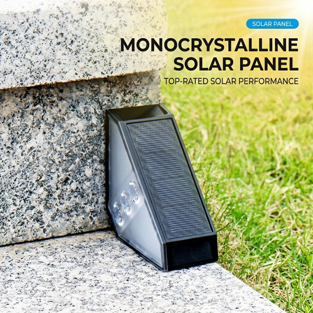 Solar Powered Triangle Step Light with Monocrystalline Silicon Panel, Auto On at Dusk, IP65 Waterproof for Outdoor Stairs, Pathways, Patios, and Garden Steps – Choose Cool White 6000K or Warm Yellow 3000K for Safe Nighttime Illumination (12PCS, Cool White