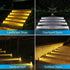 Solar Powered Triangle Step Light with Monocrystalline Silicon Panel, Auto On at Dusk, IP65 Waterproof for Outdoor Stairs, Pathways, Patios, and Garden Steps – Choose Cool White 6000K or Warm Yellow 3000K for Safe Nighttime Illumination (12PCS, Cool White