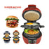 Electric Burger & Sandwich Maker for Home, Non-Stick Dual Heating Plates, Quick Breakfast Grill for Ham, Egg, and Toast, Compact Lightweight Design for Easy Everyday Meals (Orange)