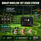 Wireless Dog Fence & Training System with 2.4GHz Remote Control, Adjustable Static Stimulation, Vibration and Beep Modes for 3 Pets, Waterproof Collar Receiver for Outdoor Yard Containment and Obedience Training (Black)