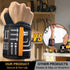 Magnetic Tool Wristband with 15 Strong Magnets and Storage Pocket – Hands-Free Screw, Nut, and Bit Holder for Home Improvement, Carpentry, Auto Repair, and DIY Projects, Adjustable Oxford Fabric Strap (Orange, 1PCS)