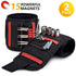 Magnetic Tool Wristband with 15 Strong Magnets and Storage Pocket – Hands-Free Screw, Nut, and Bit Holder for Home Improvement, Carpentry, Auto Repair, and DIY Projects, Adjustable Oxford Fabric Strap (Red, 1PCS)