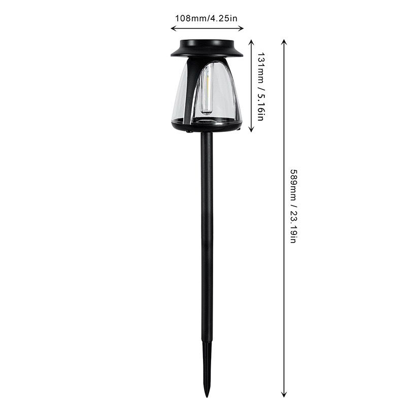 Vintage Solar Garden Lamp with A-Grade Monocrystalline Panel, Dual Installation as Stake or Hanging Lantern, IP68 Waterproof, Auto On/Off for Patio Paths, Flower Beds, Tree Branches, and Outdoor Party Ambiance (2PCS（Whte Light）)