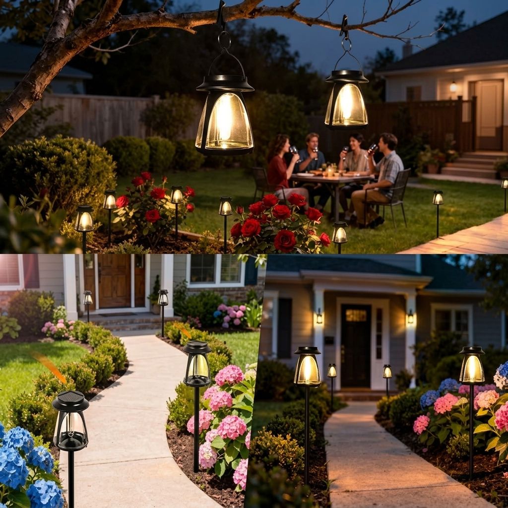 Vintage Solar Garden Lamp with A-Grade Monocrystalline Panel, Dual Installation as Stake or Hanging Lantern, IP68 Waterproof, Auto On/Off for Patio Paths, Flower Beds, Tree Branches, and Outdoor Party Ambiance (2PCS（Whte Light）)
