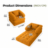 Foldable Multi-Functional Lounger Sofa with Corduroy Cover and High-Density Foam for Living Room Relaxation, Napping, and Lounging (Beige)