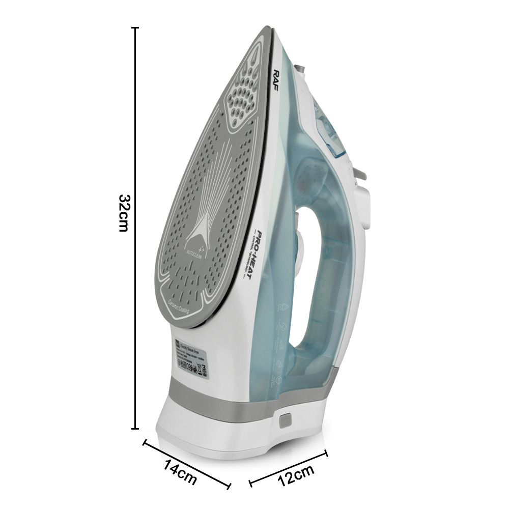 2-in-1 Corded and Cordless Steam Iron with Ceramic Soleplate, 2200W Powerful Handheld Garment Steamer for Horizontal Ironing and Vertical Garment Steaming, Ideal for Home and Small Clothing Business Use (Black)