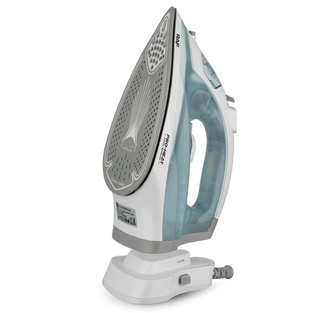 2-in-1 Corded and Cordless Steam Iron with Ceramic Soleplate, 2200W Powerful Handheld Garment Steamer for Horizontal Ironing and Vertical Garment Steaming, Ideal for Home and Small Clothing Business Use (Black)