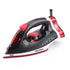 2-in-1 Corded and Cordless Steam Iron with Ceramic Soleplate, 2200W Powerful Handheld Garment Steamer for Horizontal Ironing and Vertical Garment Steaming, Ideal for Home and Small Clothing Business Use (Cyan)