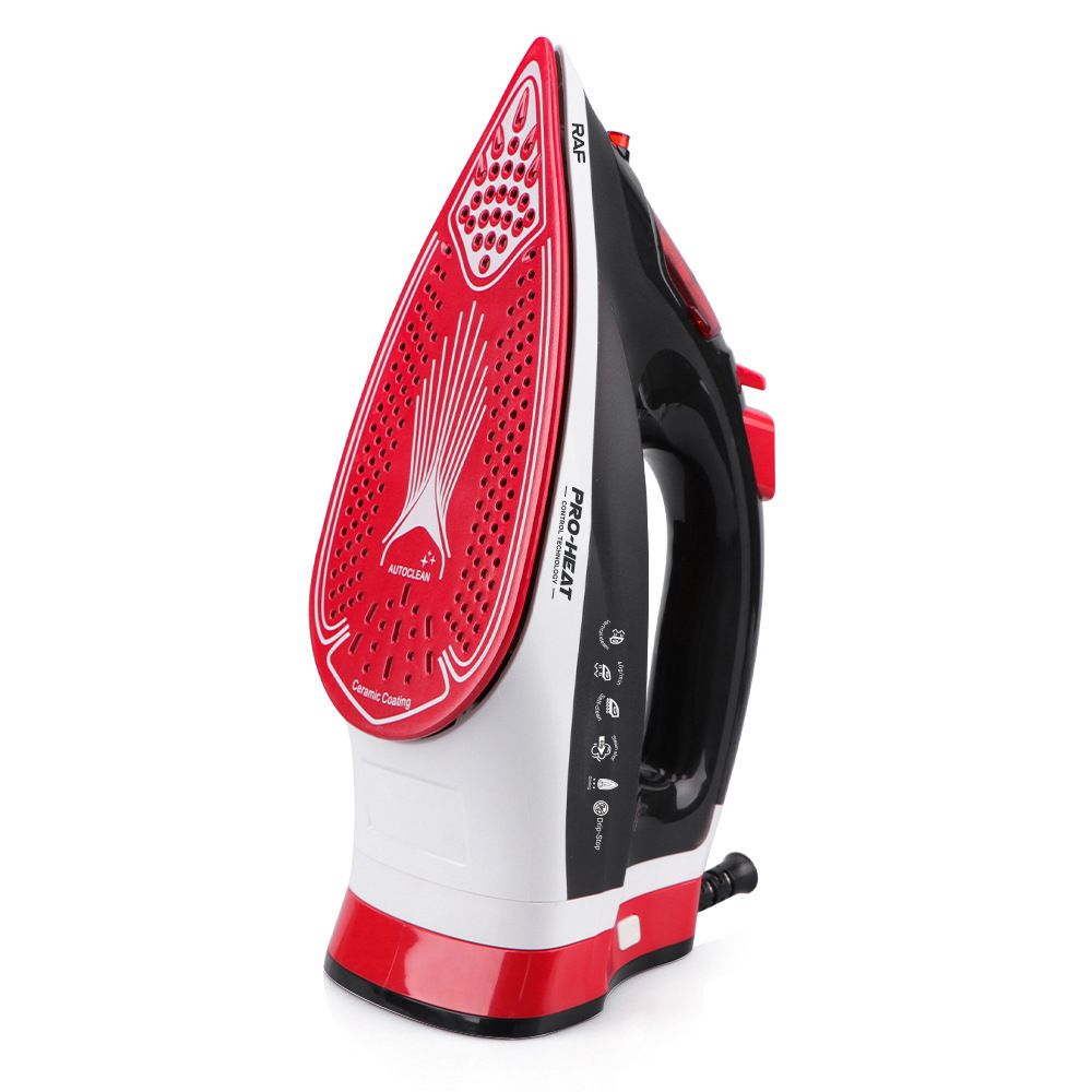 2-in-1 Corded and Cordless Steam Iron with Ceramic Soleplate, 2200W Powerful Handheld Garment Steamer for Horizontal Ironing and Vertical Garment Steaming, Ideal for Home and Small Clothing Business Use (Cyan)
