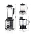 3-in-1 Multifunctional Electric Blender with Stainless Steel Body and Three Interchangeable Jars for Juicing, Grinding, and Food Prep in the Home Kitchen (Silver)