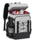 Insulated Cooler Backpack Leakproof Double Compartment Cooler Bag with Bottle Opener for Outdoor Picnic Camping Travel Commuting Lunch Storage (LightGrey)
