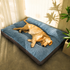 Luxuriously Soft and Thick Pet Sleeping Mat, Perfect Four-Season Floor Bed for Dogs and Cats, Removable Washable Cover with Waterproof Non-Slip Base, Ideal for Light Sleepers and All Breeds (3XL,Blue)