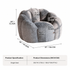 Cozy Bean Bag Sofa with Soft Corduroy Cover and High-Density Foam Filling for Living Room Bedroom Balcony Relaxation (Grey)