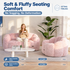 Cozy Bean Bag Sofa with Soft Corduroy Cover and High-Density Foam Filling for Living Room Bedroom Balcony Relaxation (Grey)