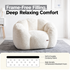 Cozy Bean Bag Sofa with Soft Corduroy Cover and High-Density Foam Filling for Living Room Bedroom Balcony Relaxation (Grey)