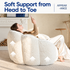 Cozy Bean Bag Sofa with Soft Corduroy Cover and High-Density Foam Filling for Living Room Bedroom Balcony Relaxation (White)