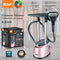 Standing Garment Steamer with Dual Support Poles, 2000W Powerful Steam, 2.2L Water Tank, Adjustable Height and Fabric Settings for Home and Small Boutique Use (RoseGold)