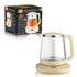 Multifunctional Electric Glass Kettle with Stainless Steel Base for Tea, Soup, Porridge, and Baby Food, 1.5L Capacity, 24-Hour Preset, Ideal for Home and Office Use (Beige)