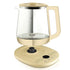 Multifunctional Electric Glass Kettle with Stainless Steel Base for Tea, Soup, Porridge, and Baby Food, 1.5L Capacity, 24-Hour Preset, Ideal for Home and Office Use (Beige)