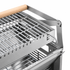 Foldable Portable Flip BBQ Grill and Fire Pit, 304 Stainless Steel Outdoor Camping Picnic Garden Barbecue Stove with Wooden Handle and Storage Bag (Silver)