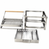 Portable Double-Sided Flip Charcoal Grill with 304 Stainless Steel Body and Wooden Handles for Outdoor Camping Picnics Park Parties and Garden Barbecues (A)