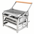 Portable Double-Sided Flip Charcoal Grill with 304 Stainless Steel Body and Wooden Handles for Outdoor Camping Picnics Park Parties and Garden Barbecues (B)