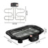 2000W Electric Indoor Smoker Grill with Detachable Rack and Adjustable Heights for Home Kitchen Balcony and Small Outdoor Gatherings (Black)